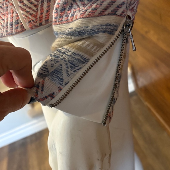 RW&CO. Textured Blazer with Red and Blue Accents - Picture 3 of 8